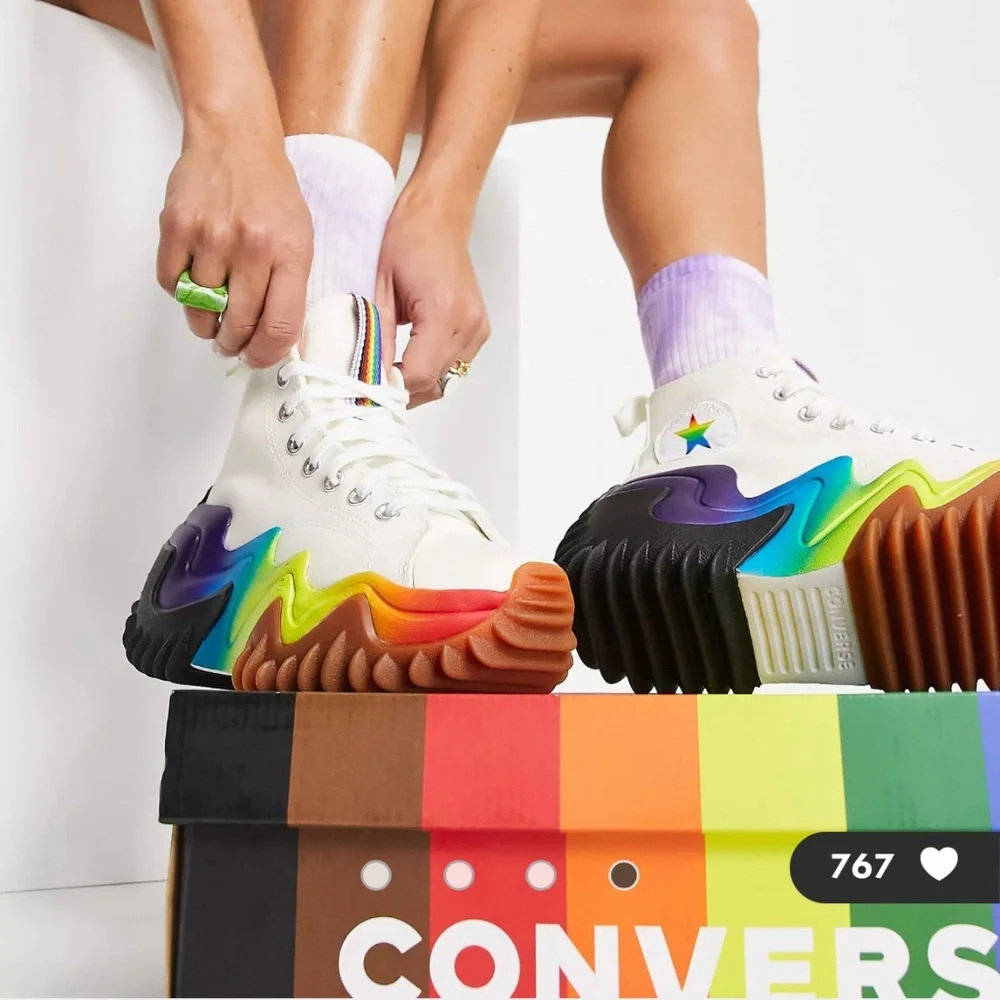 CONVERSE Run Star Motion CX Platform Pride- AUTHENTIC!